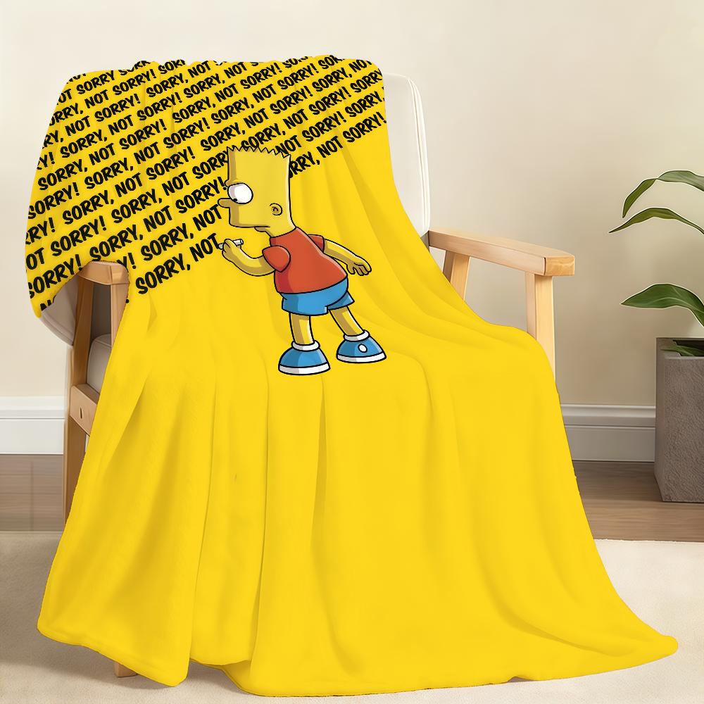 Cartoon Anime T-The S-SimpsonS Blanket For Soft Throw Blanket for Picnic Bed Sofa Home Bedroom Cozy Warm Comfortable