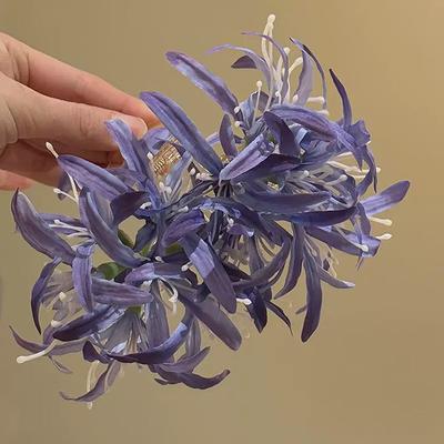 Jaro Léto Sladké Červené Pavoučí Lily Sponky do Vlasů Dámské Elegantní Sponka do Vlasů Vzadu Vlasové Doplňky Dívčí Stylingová Sponka do Vlasů