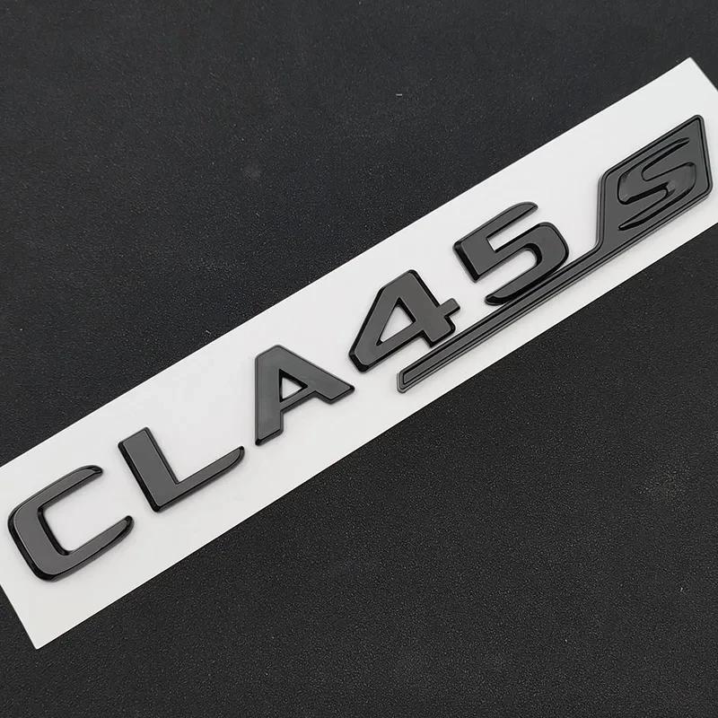 LWC1  3D ABS Car Letters For Mercedes CLA35 CLA45 AMG C117 W117 CLA45S C118 W118 Fender TURBO 4MATIC Emblem Logo Sticker Accessories