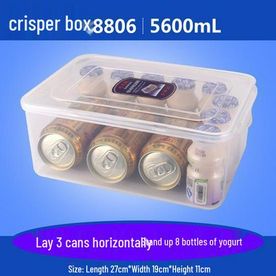 Food Grade Rectangular Plastic Storage Box with Lid - Freezable, Sealable Kitchen & Refrigerator Organizer