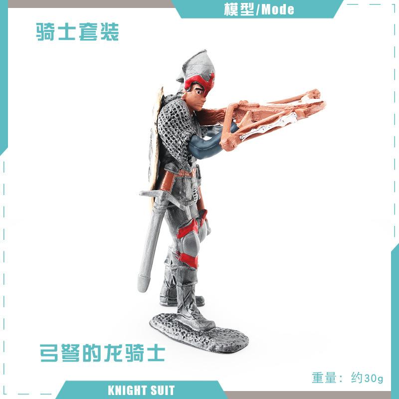 Simulation Western Mythological Knight With Weapon Model Griffin Knight Spear Knight Crossbow Dragon Knight Ornament