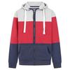 Lazy Jacks Men's Contrast Panel Full Zip Hoodie