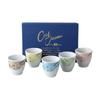 Hannari Yunomi Set of 5 W8 X D8 X Mino Made In Japan Ale-net Teacups, H7.5cm, Porcelain, Ware,