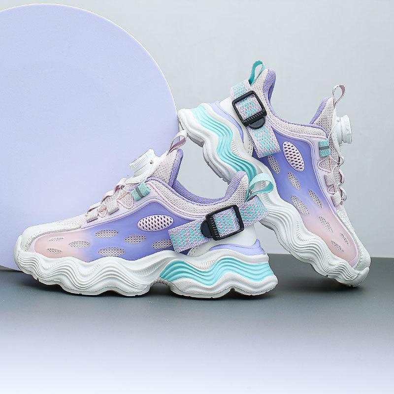 2025 new children's mesh shoes breathable girls' sports dad shoes spring and autumn middle-aged and older children's non-slip running shoes