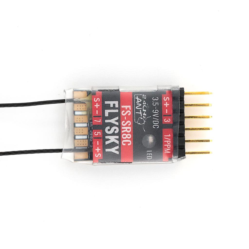 FLYSKY FS-SR8C Receiver 8 Channels 2.4G Receiver with Dual Antenna for Remote Control Fixed Wing