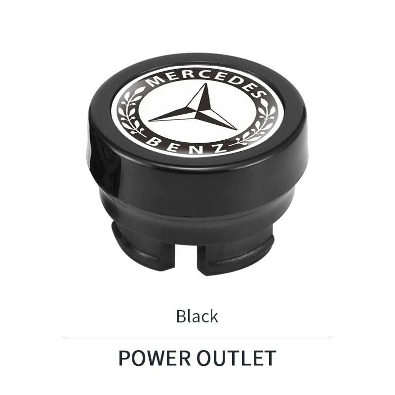 Car Cigarette Lighter Cover for Mercedes Benz Logo Dust Proof Cap Class A B C E W203 W205 W206 W220 W211 W212 W201 hub cap QX3