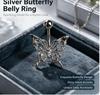 Stainless Steel Hollow Butterfly Belly Button Ring Navel Piercing Ring For Women Girls Sexy Belly Piercing Ring Body Jewelry
