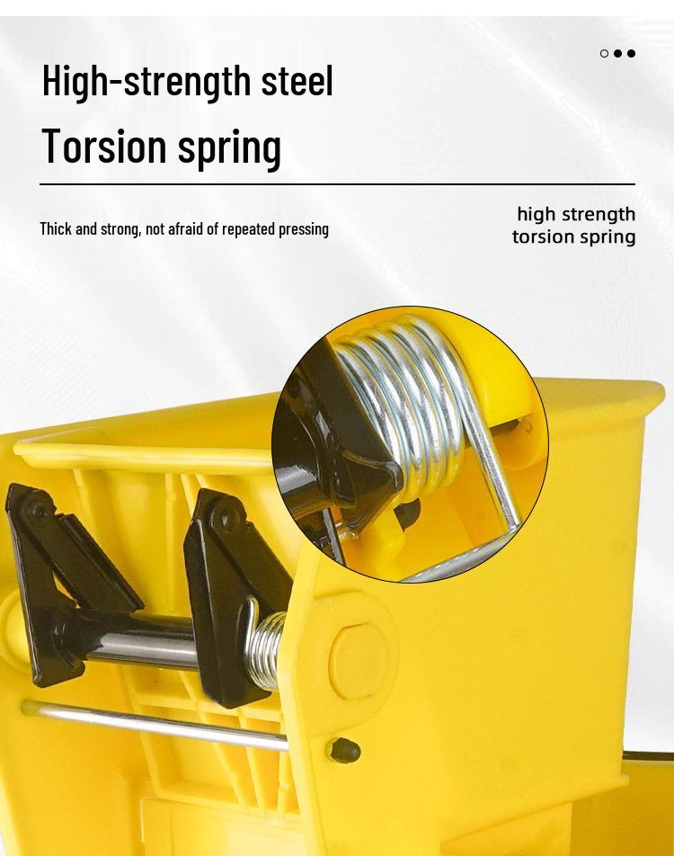 Durable Iron Wheeled Mop Bucket with Juicing Water Cart for Hotel Cleaning