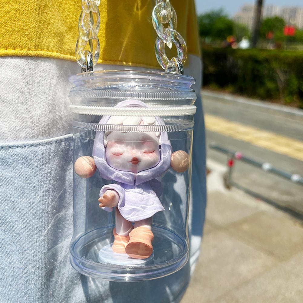 Creative Thicken Transparent Bag for Doll Display Storage Bag Mystery Doll Protection Case Mystery Toy Storage Boxes for Doll Toy Zipper Pouch