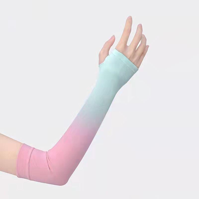 

Новые летние градиентные ледяные рукава для защиты от солнца, тонкие рукава для рук для вождения, защита от УФ, уличное катание на велосипеде B