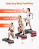 Aerobic Exercise Step Platform Adjustable Workout Stepper 4 Riser Red