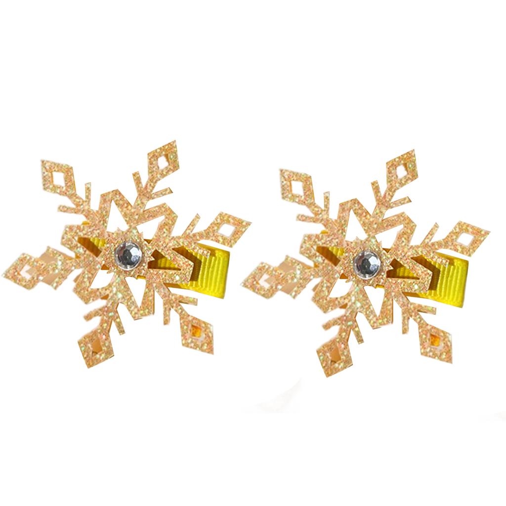 Snowflake Hair Clip Alloy Hairpin with Snowflakes Shape Comfortable Hairpiece for Christmas Party Styling Accesories