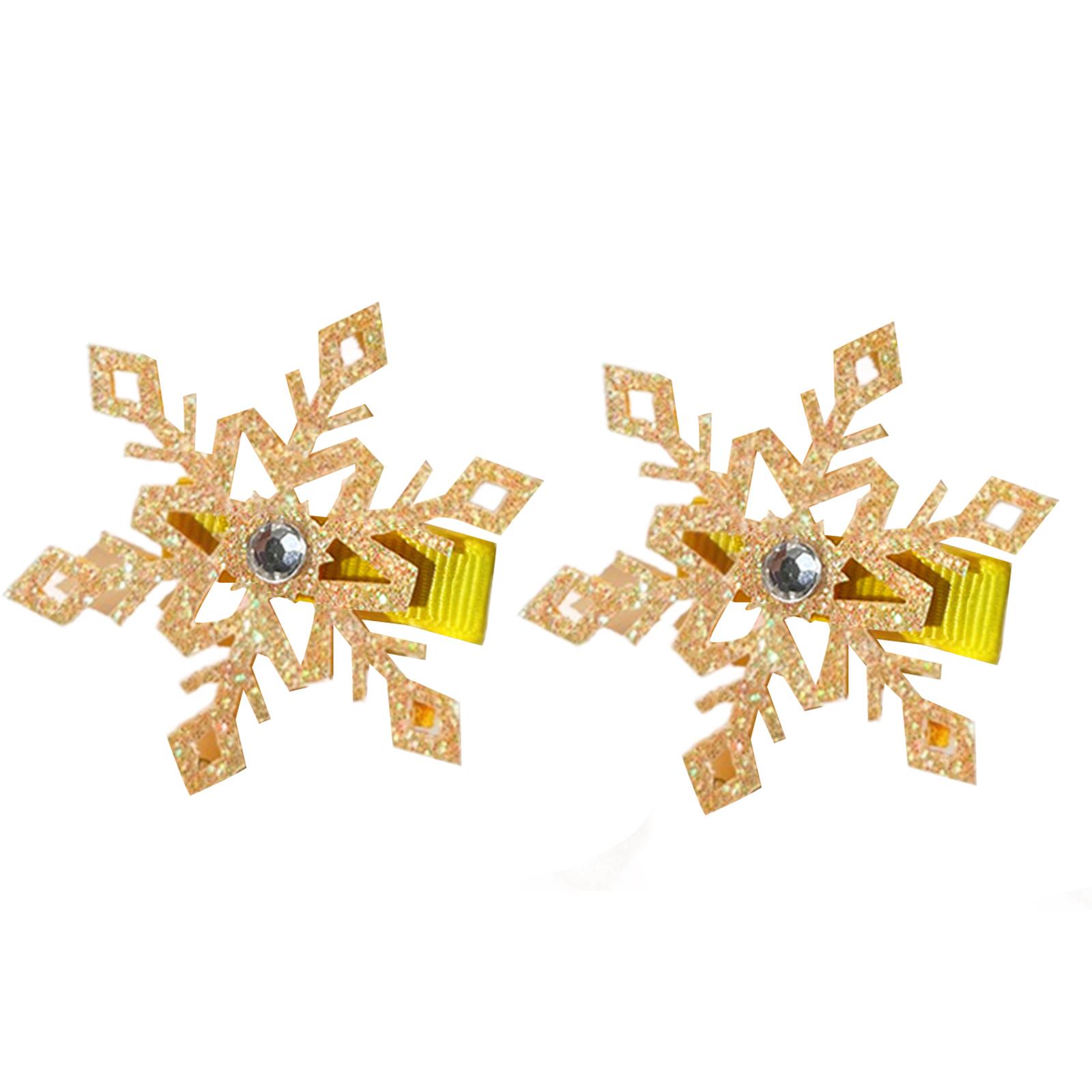 

Заколка для волос «Снежинка» Сплавная заколка для волос в форме снежинок Удобное украшение для волос для рождественской вечеринки Аксессуары для укладки 3