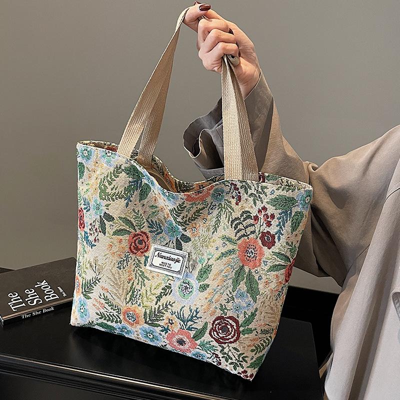 

Большая вместительная сумка с цветочным принтом для женщин, новая модная сумка через плечо для женщин, универсальная сумка на одно плечо