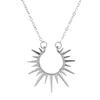Sunflower pendant necklace retro metal open collarbone chain fashion creative jewelry women