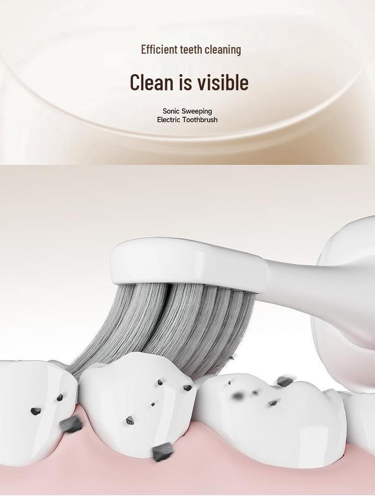 Portable IPX7 Sonic Electric Toothbrush, Waterproof & Travel-Friendly with Gum Care