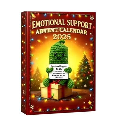 Holiday Countdowns Calendar with Daily Crochet Surprises Acrylic Emotional Support Decorations for Christmas Gift