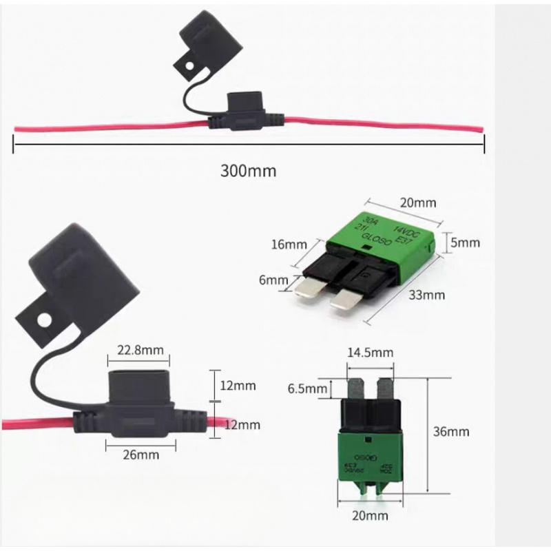 3A-30A vehicle fuse resettable fuse manual reset fuse ATO medium size fuse sheet 32Vdc