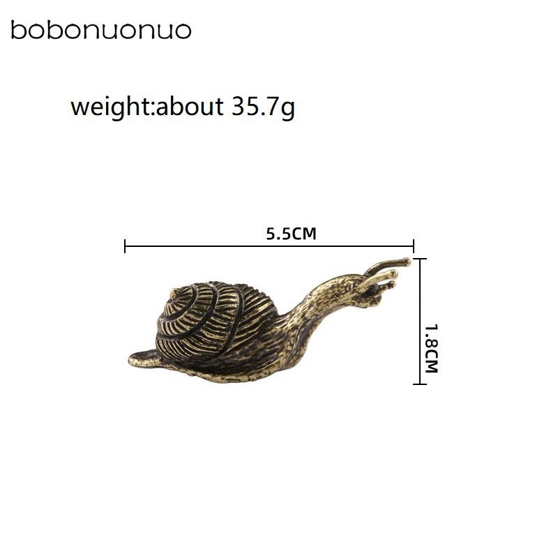 

Твердые латунные улитки, маленькие украшения, чайная церемония для домашних животных, винтажные медные имитации животных, игрушечные фигурки, миниатюрные украшения для дома