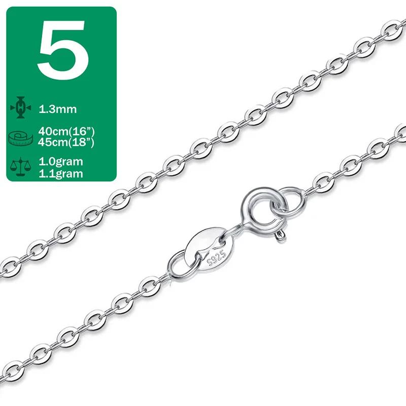 

Trustdavis Genuine 925 Silver Water-wave Snake Box Chain For Woman 40cm/45cm 0.7/0.8mm Chain Necklace DC06 40cm&Silver