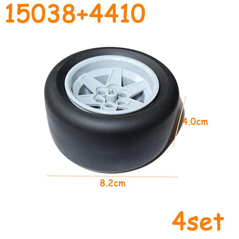 Non-Toxic 15038 49294 23798 44771 56907 4410 92912 54120 Tire Wheels Cross Car Truck Hub Technical Bricks Moc Motorcycle Building Blocks