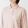 MUJI Seamless Double Gauze Light Yellow XL Women's Long-Sleeved Pajamas, FD1LUA6S, Stripe,