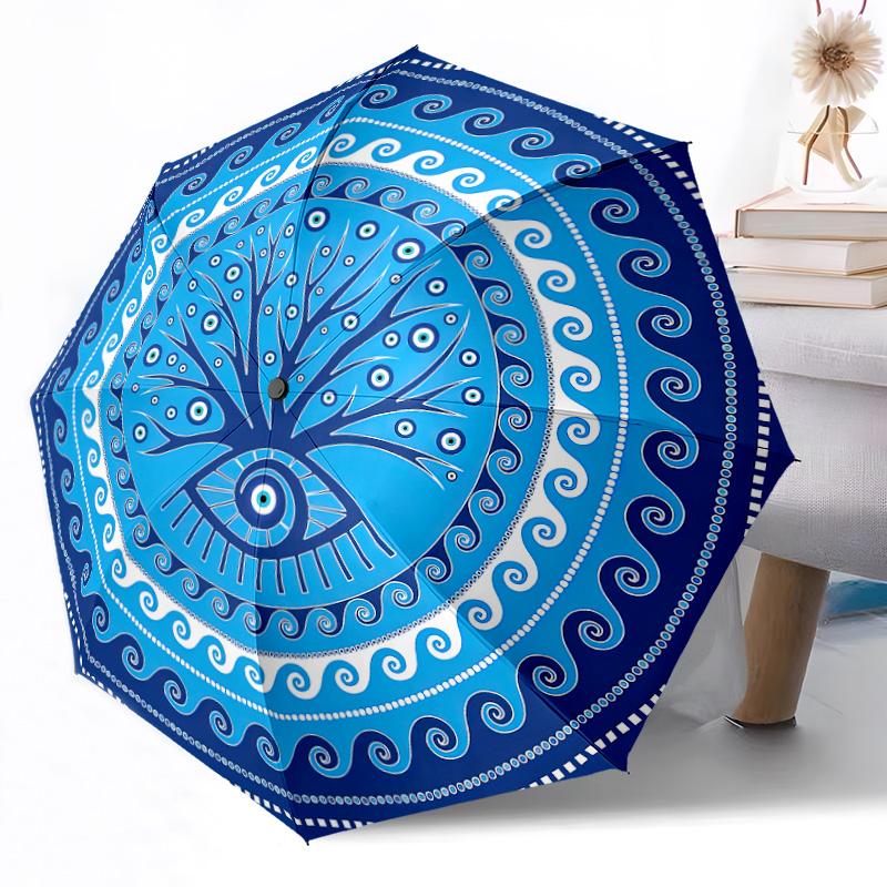 Eyes of the Universe Automatic Umbrella Compact 8-Rib Design Lightweight All-Season Travel Outdoor Accessory Perfect Gift for Women Men