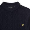 Lyle & Scott Kinder/Kinder Zopfmuster Rundhals Sweatshirt