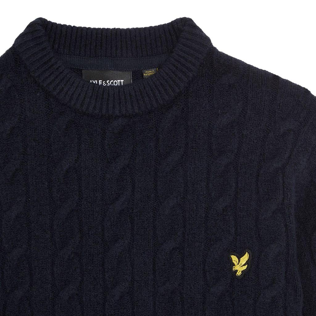 Lyle & Scott Kinder/Kinder Zopfmuster Rundhals Sweatshirt