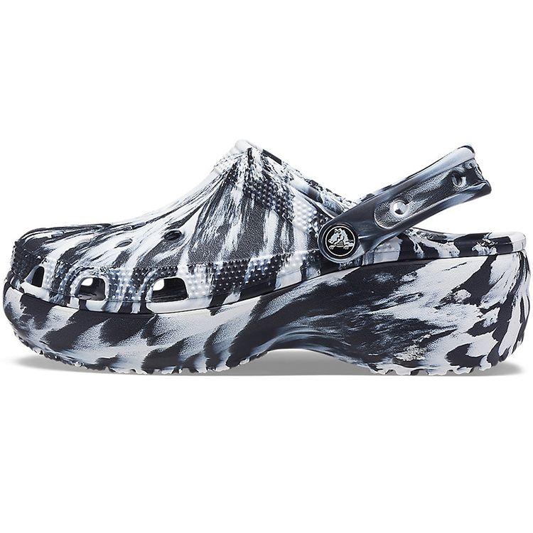Crocs Classic Clog Eva Marble Pattern Cloud Clogs Women Footwear Black White 207176-066