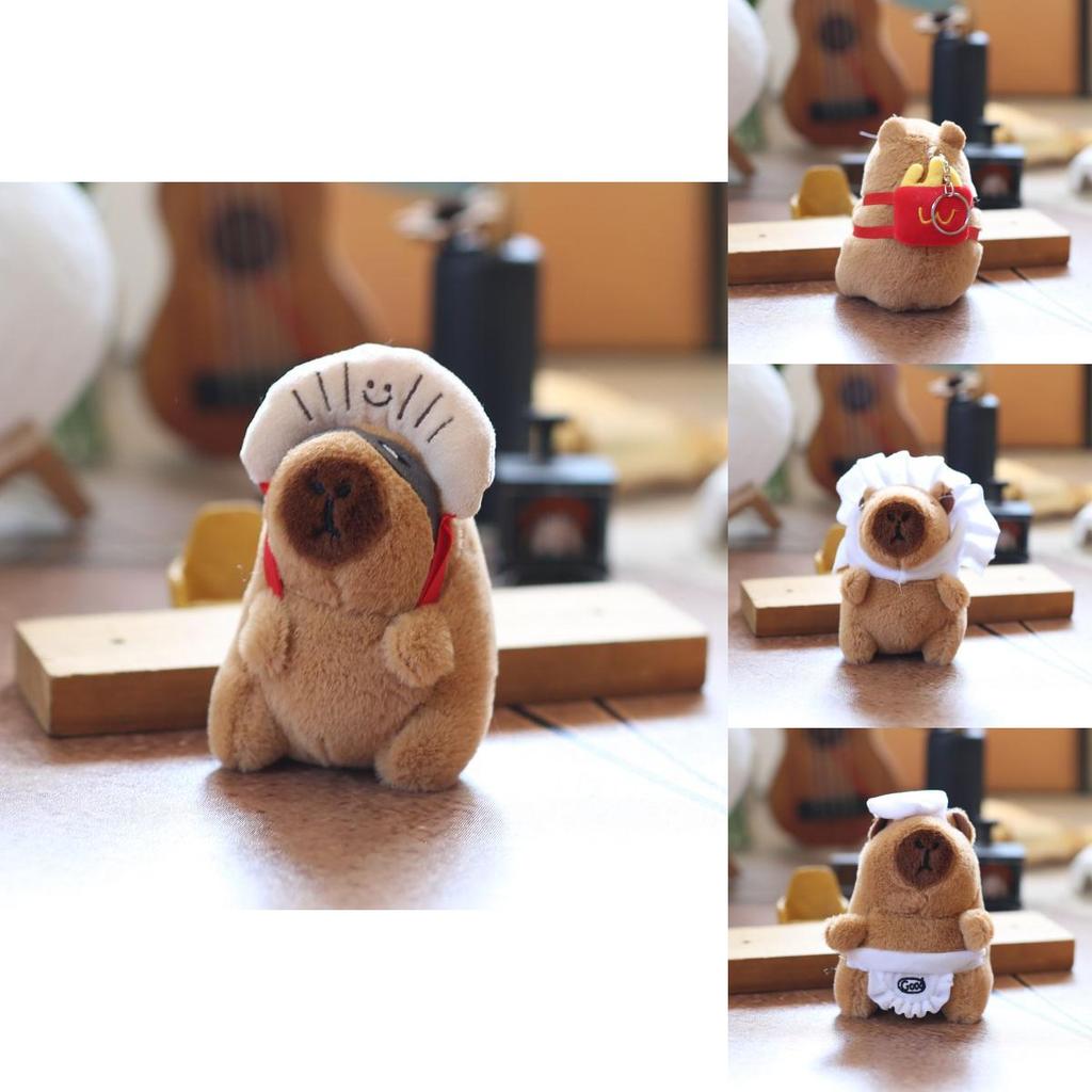 Capybara Plush Keychain Stuffed Animal With Pp Cotton Ultra Soft Short Plush Backpack Charm Gift For Kids