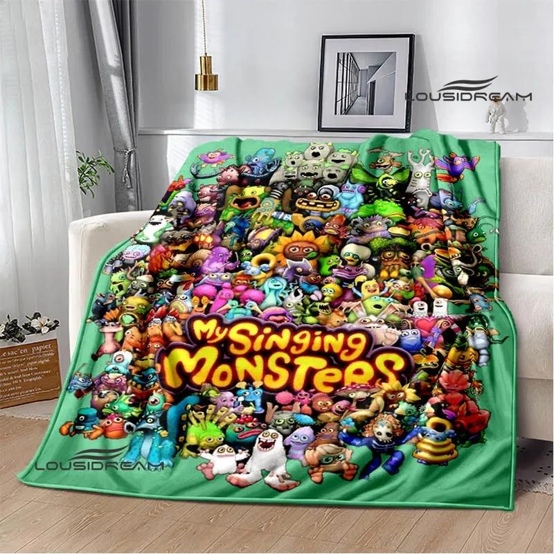 Game My Singing Monsters printed blanket Flange Warm blanket picnic blanket Soft and comfortable blanket Birthday Gift