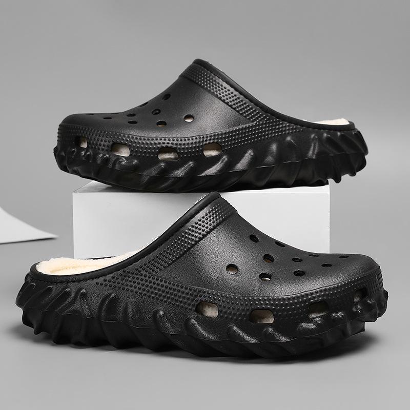 2025 Winter Fleece-Lined Closed-Toe Shoes - Warm, Thick Cotton Slippers for Couples