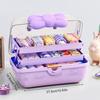 Multi-Layer Hairpin Organizer Cute Girl Jewelry Case Head Rope Headband Display Rack Children'S Hair Accessories Storage Box