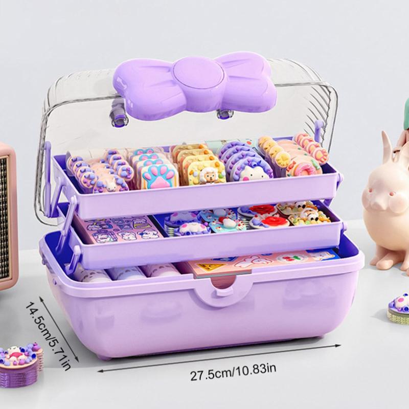 Multi-Layer Hairpin Organizer Cute Girl Jewelry Case Head Rope Headband Display Rack Children'S Hair Accessories Storage Box