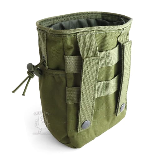 SHENKEL Dump Pouch, Military Pouch with Magazine Storage, Molle Compatible, 7 Colors, Olive Drab, OD Pouch-027od, Ideal for Walking, Hiking, and Outdo