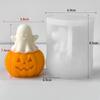 Halloween Pumpkin Ghost Silicone Mold Diy Pumpkin Aroma Candle Plaster Decoration Mould Halloween Ghost Candle Making Supplies