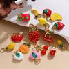 2026 Drop Oil Fruit Contrasting Color Strawberry Cherry Pendant Accessories, Apple Handmade Jewelry Bracelet Necklace