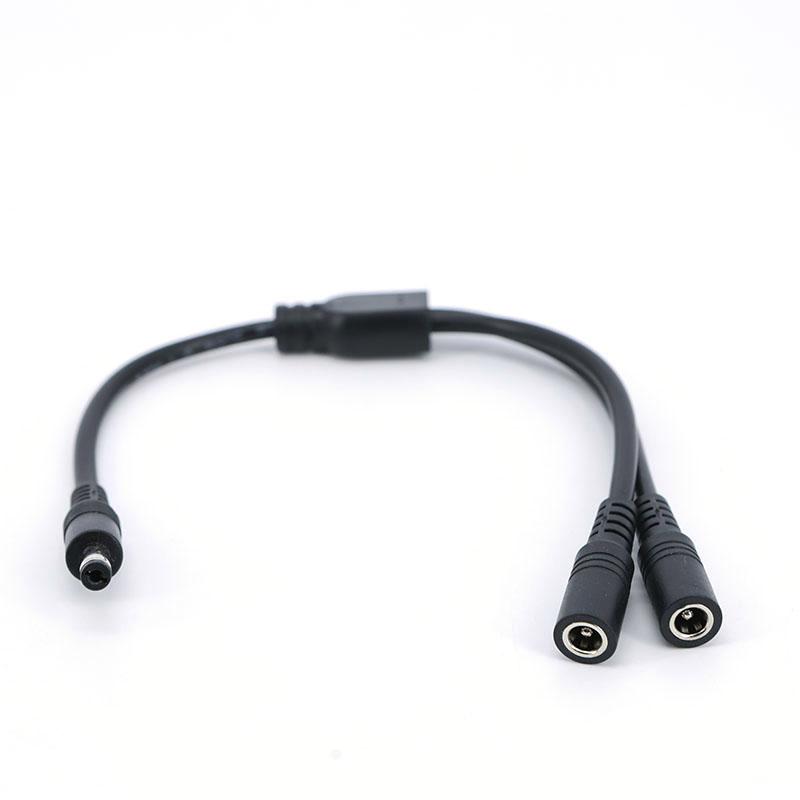 18awg 7A 30CM DC 12V 24V 1 Male To 2 Female 2 Way Splitter Connector DC Power Supply Adapter Extension Cable 5.5x2.1mm