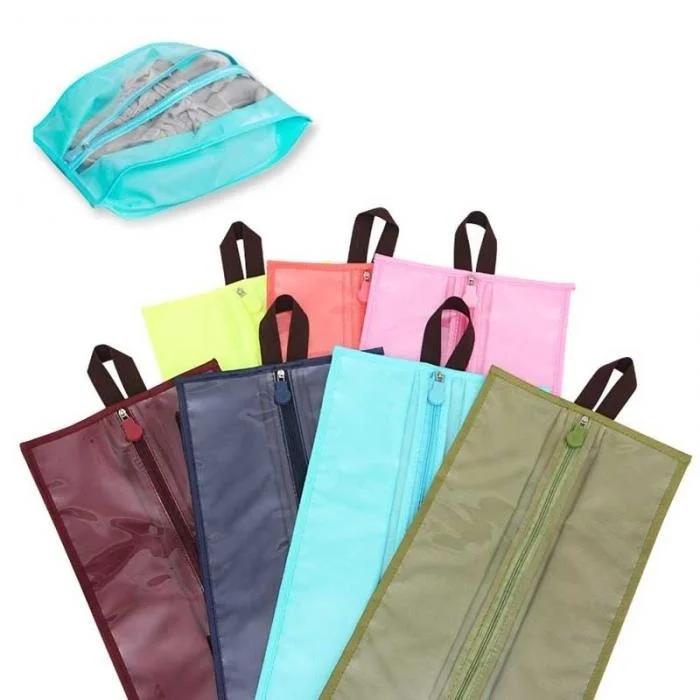 Household Portable Multifunction Travel Storage Bag Nylon 6 Colors Portable Organizer Bag Shoe Sorting Pouch Supplies Accessory