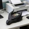 Dragon Head Storage Tray 3D Printed Gothic Table Organizer Desktop Key Jewelry Holder for Entryway Home Office Bedroom Dressing Table Nightstand