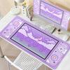 Moon and Stars Pink Large Desk Mat XXL Kawaii Aesthetic Game Controller Style Mouse Pad Sky PC Accessories Office Extended Mats