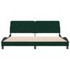 Bed Frame without Mattress Dark Green 200x200 cm Velvet
