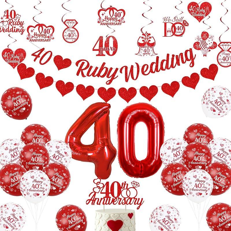 60th Diamond Wedding Anniversary Decorations, Glitter Banner, Cake Topper, Hanging Swirl, Silver Heart-shaped Love Foil Balloons, Party Festival
