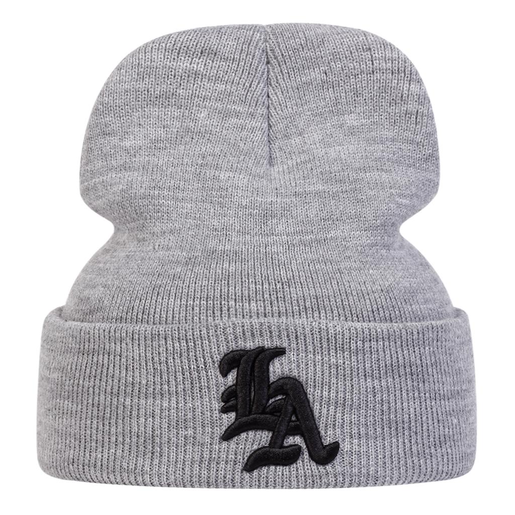 Gothic Letter Embroidered Knitted Hat Fashion Street Hip Hop Men Hats Autumn and Winter Outdoor Cold Cap Wool Caps