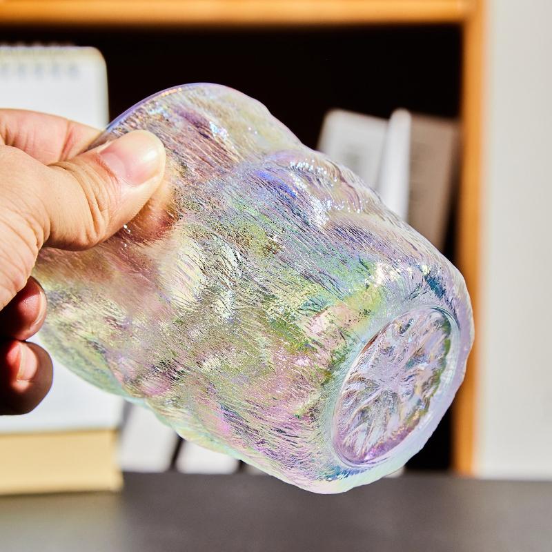 2pcs Coffee Cups Drink 300ml Wine Glasses Set of 2 Glass Cup Colorful Coffee Mugs Wedding Gifts Luxury Modern Glass Drinkware