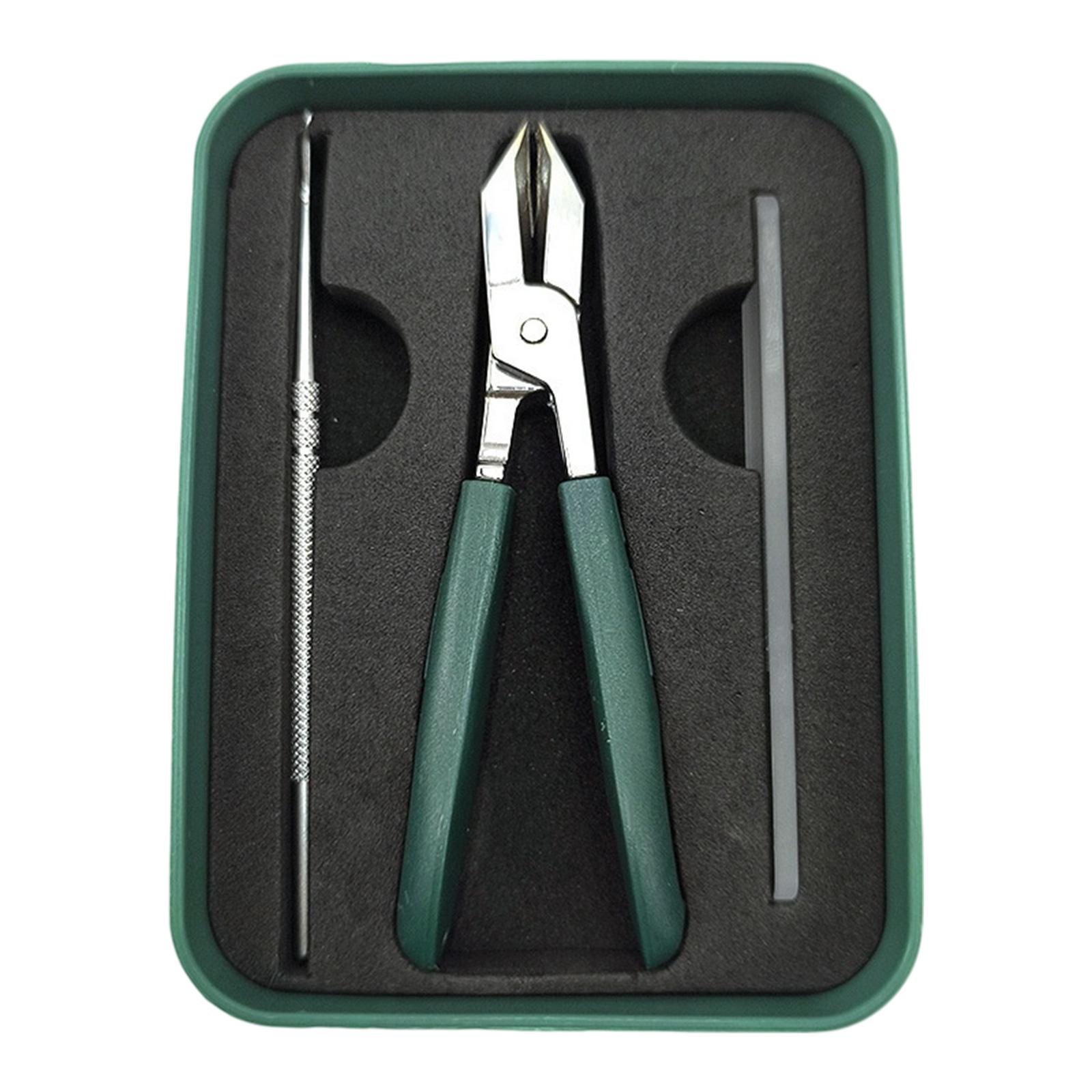 Professional Nail Clippers Set with Angled Edge Stainless Steel Nail Nippers and Precision Cuticle Pusher for Manicure and Pedicure Care One Size зелёный