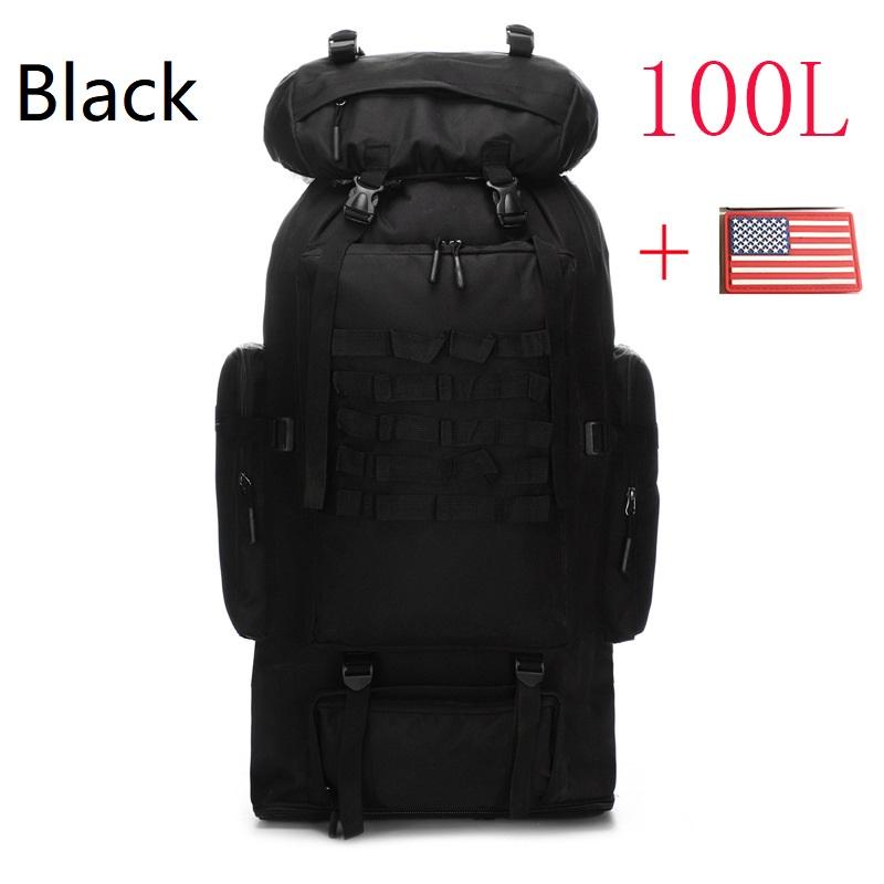 80L/100L Mountaineering Bag Climb Bag Tactical Backpacks Large Backpack Outdoors Hiking Camping Travel Bags
