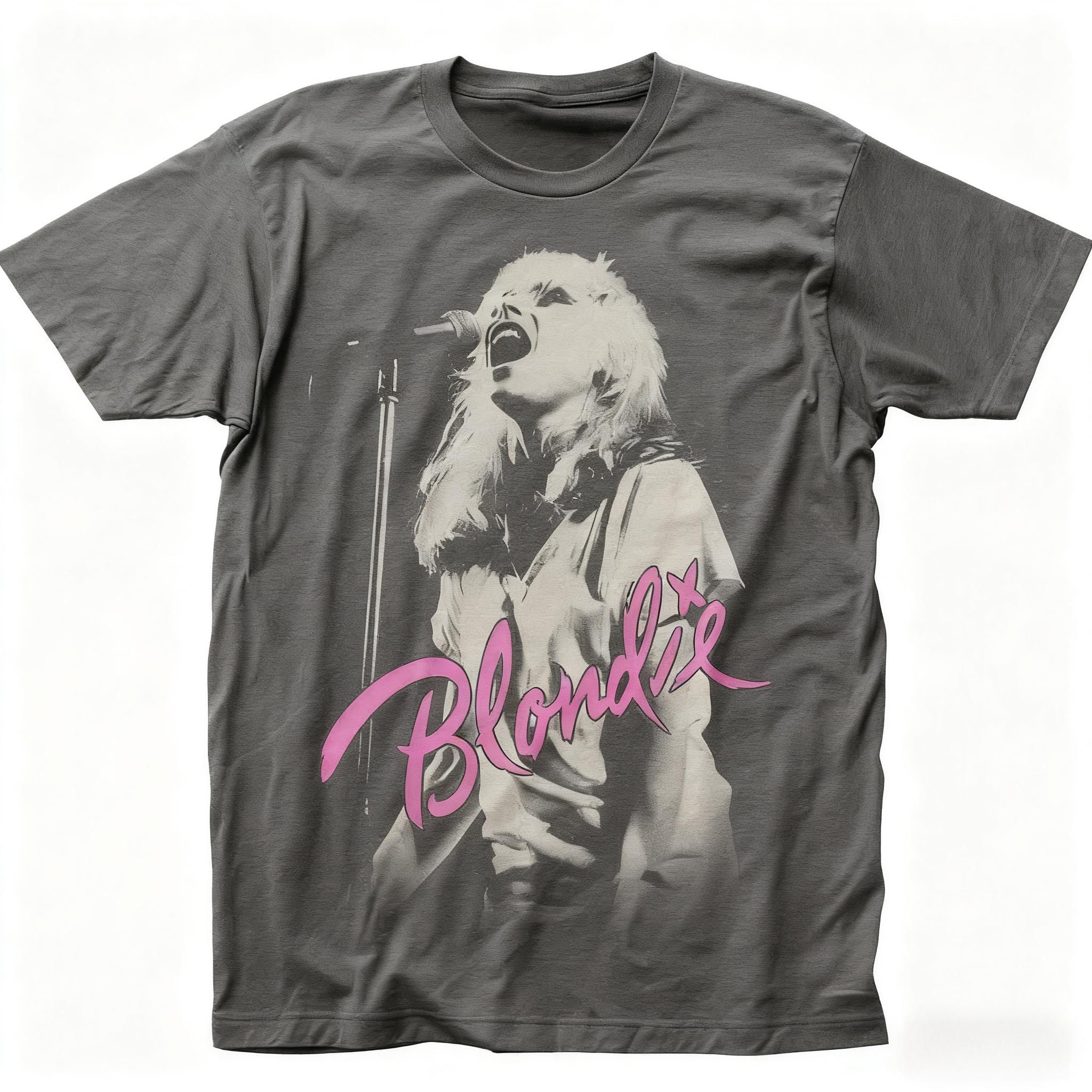 Blondie Vintage Rock Band TShirt  Retro Concert Graphic Tee  Unisex Casual Top for Punk Rock Enthusiasts  Collectors S
