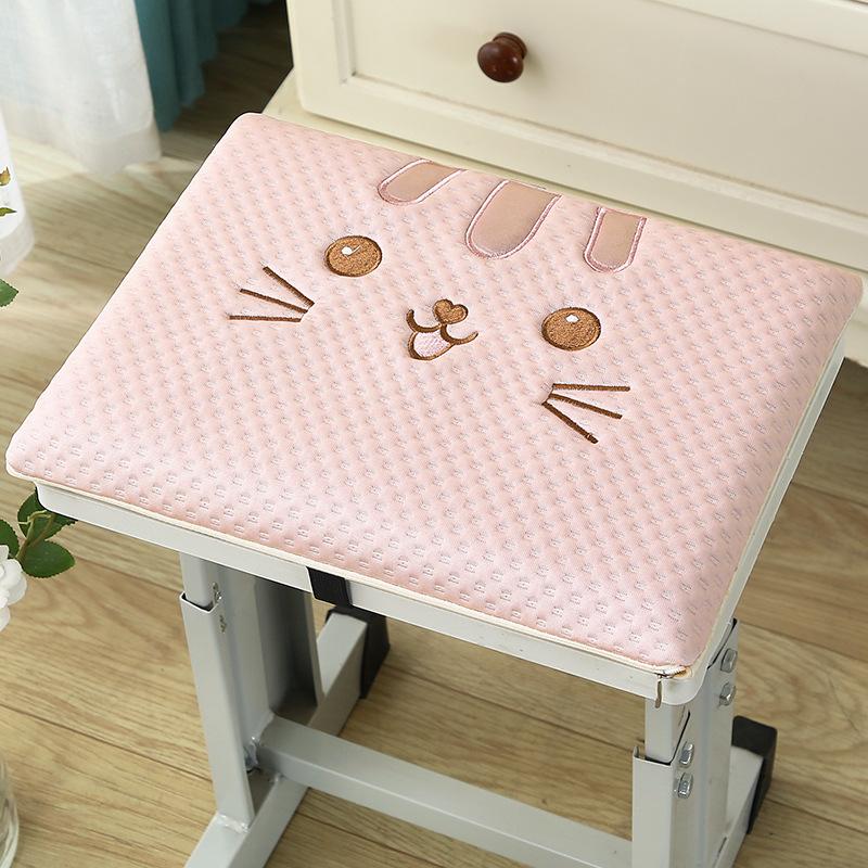 Summer Cushion Student Memory Foam Chair Cushion Classroom Square Stool Seat Cushion High School Chair Stool Can Be Detached and Washed Simple
